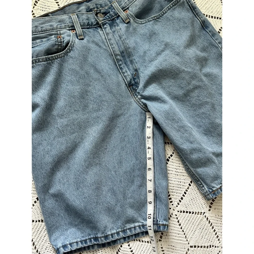 Levi 469‎ Loose Men's Denim Shorts W34 Light Wash Relaxed Skater Fit Classic Y2K